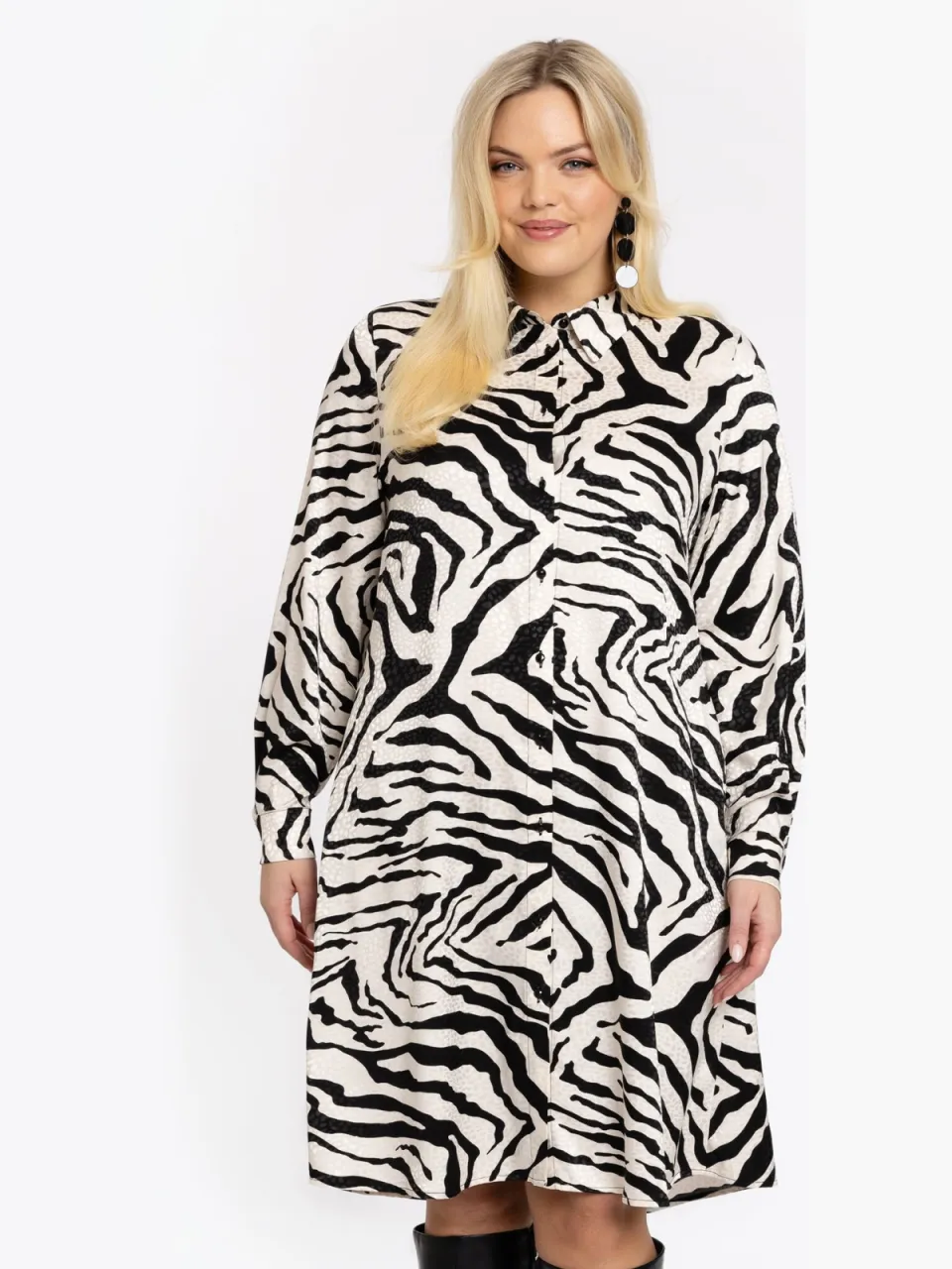 Yoek Blouse-jurk TIGRE | Zwart, foto 2