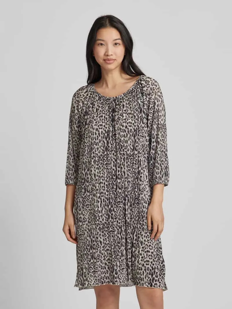 Christian Berg Woman Mini-jurk met dierenprint Zand