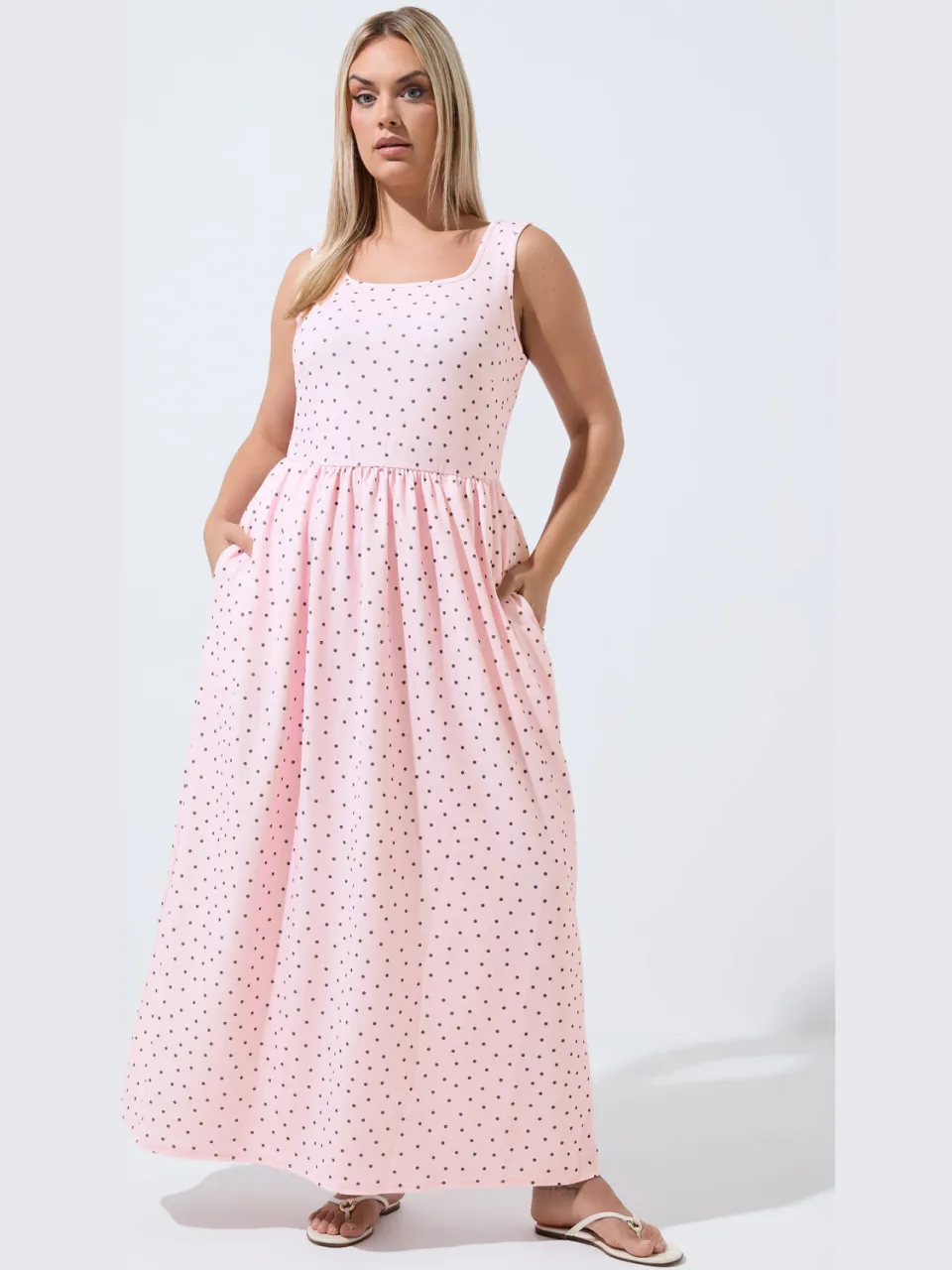 Limited Collection Roze Maxijurk Met Stippen, foto 2