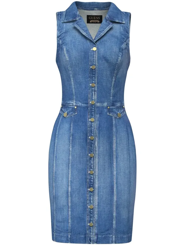 Guess Dames denim jurk Guess Destiny twin blues