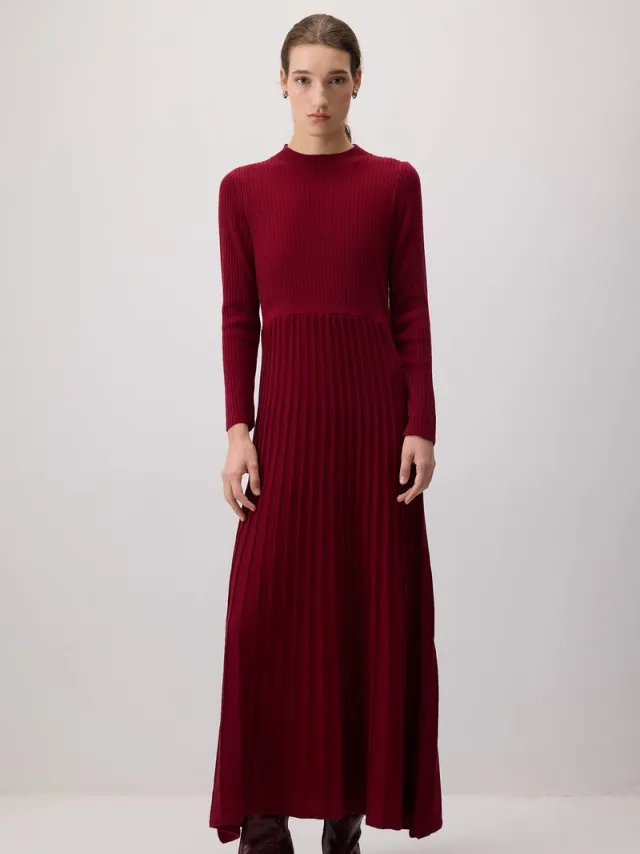 TOUCHÉ PRIVÉ Gebreide jurk - Bordeaux - Dames