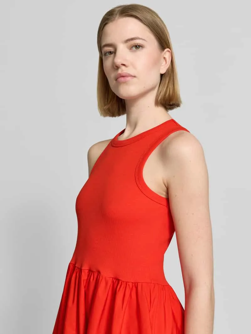 Y.A.S. midi-jurk met ronde hals model 'MIRI' rood, foto 4