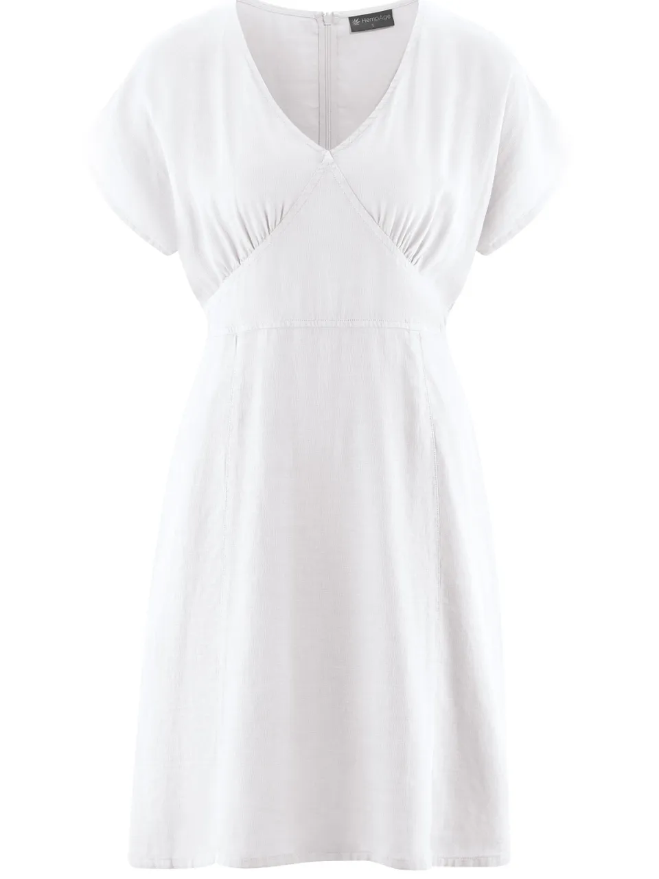 HempAge dames vegan Jurk Sophisticated Summer Wit, foto 2