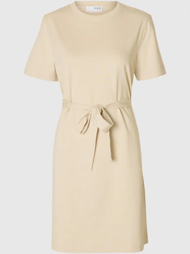 Selected Mini jurk Korte mouwen Birch