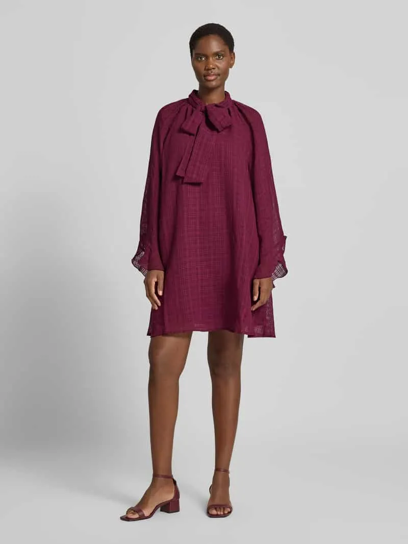 Yas Mini-jurk met strik model 'LIANA' prune, foto 3