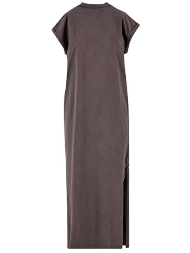Build Your Brand Ladies Vintage Long Dress - Magnet