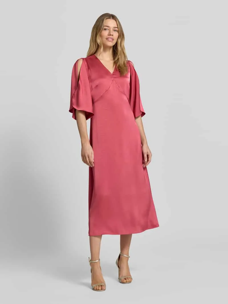 NEO NOIR midi-jurk met V-hals model 'Remara' Felroze
