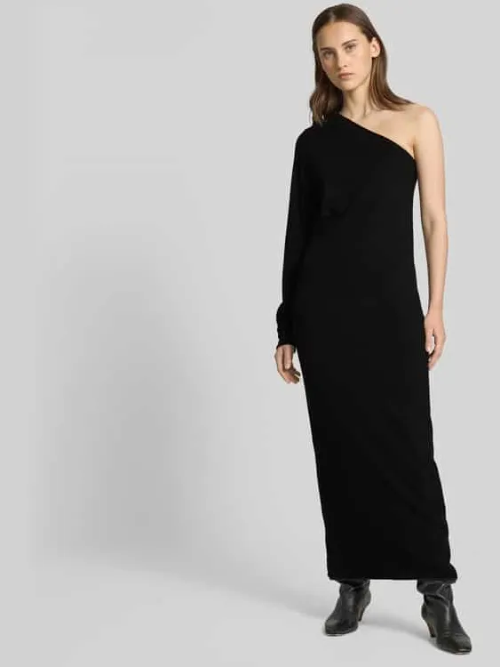 black palms Maxi-jurk met one shoulder-band Zwart