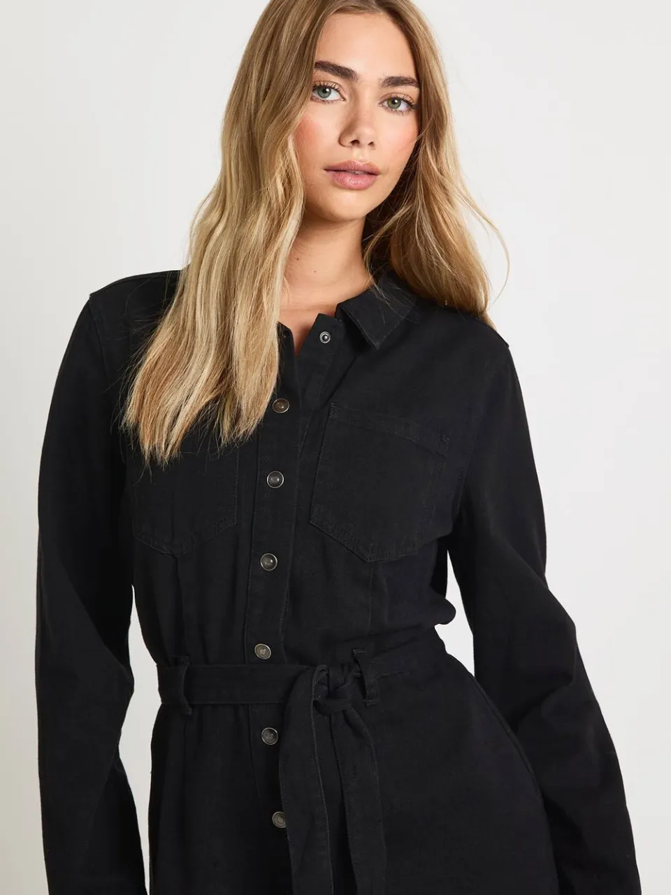 boohoo Dames Denim Overhemdjurk, foto 4