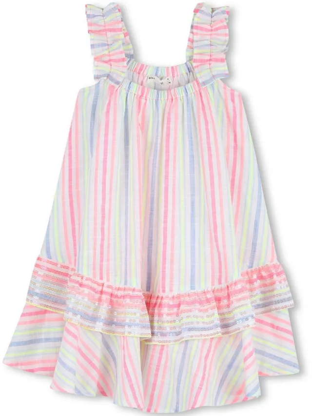 Billieblush Jurk stripe - Blue