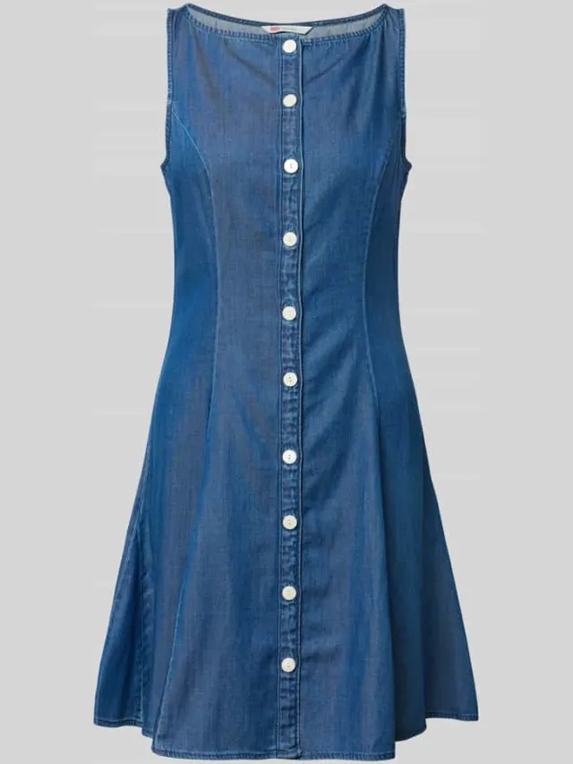 Levi's Slim fit jeansjurk van mix van katoen en lyocell Jeansblauw
