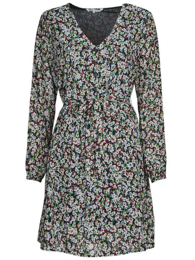 Only Korte Jurk Only ONLDANIELLE FR L/S LUREX DRESS PTM Multicolour