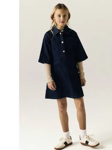 NAME IT midi spijkerjurk donkerblauw dark blue denim, foto 4