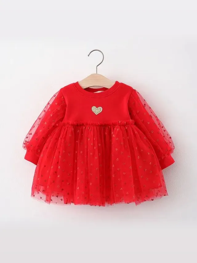 Baby Garden meisjes kerst jurkje Maat 92 Rood