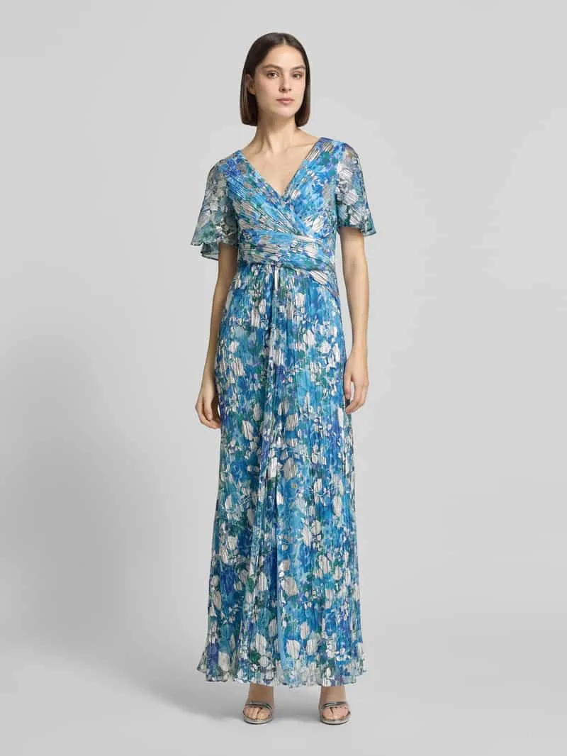 Adrianna Papell regular fit avondjurk met florale all-over print Blauw