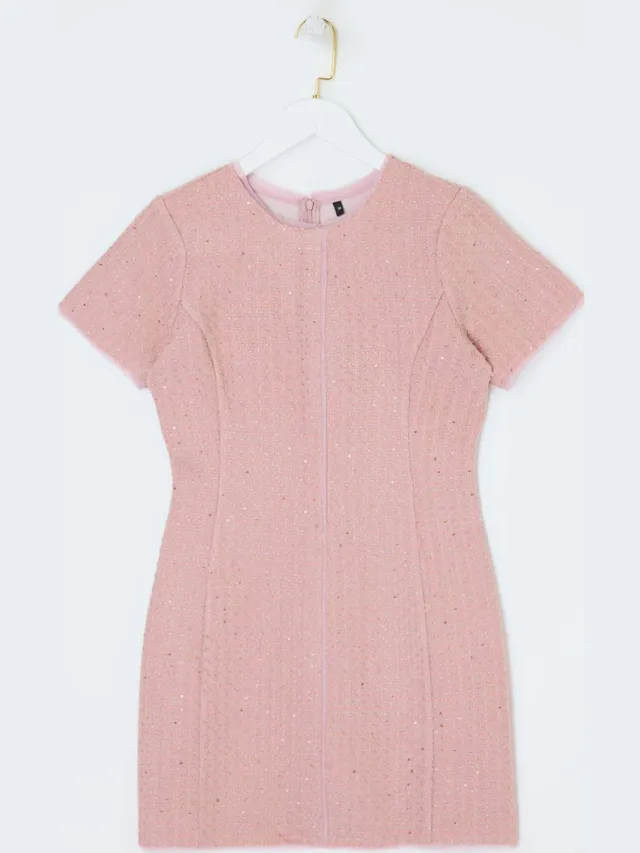 Trendyol TRENDYOLMİLLA Dames Roze Effen Kort / Mini Kort Avond / Dagelijks A-lijn Jurken