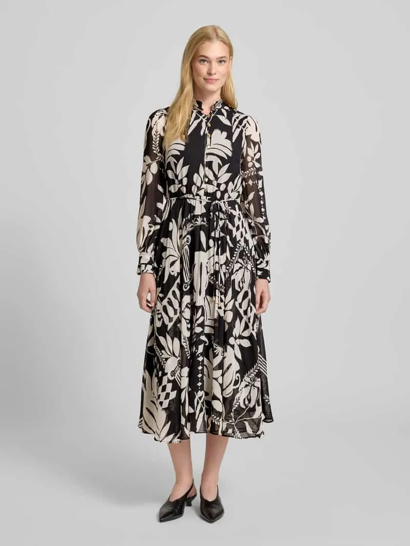 Forever New Avondjurk met opstaande kraag, model 'Annabel' Zwart