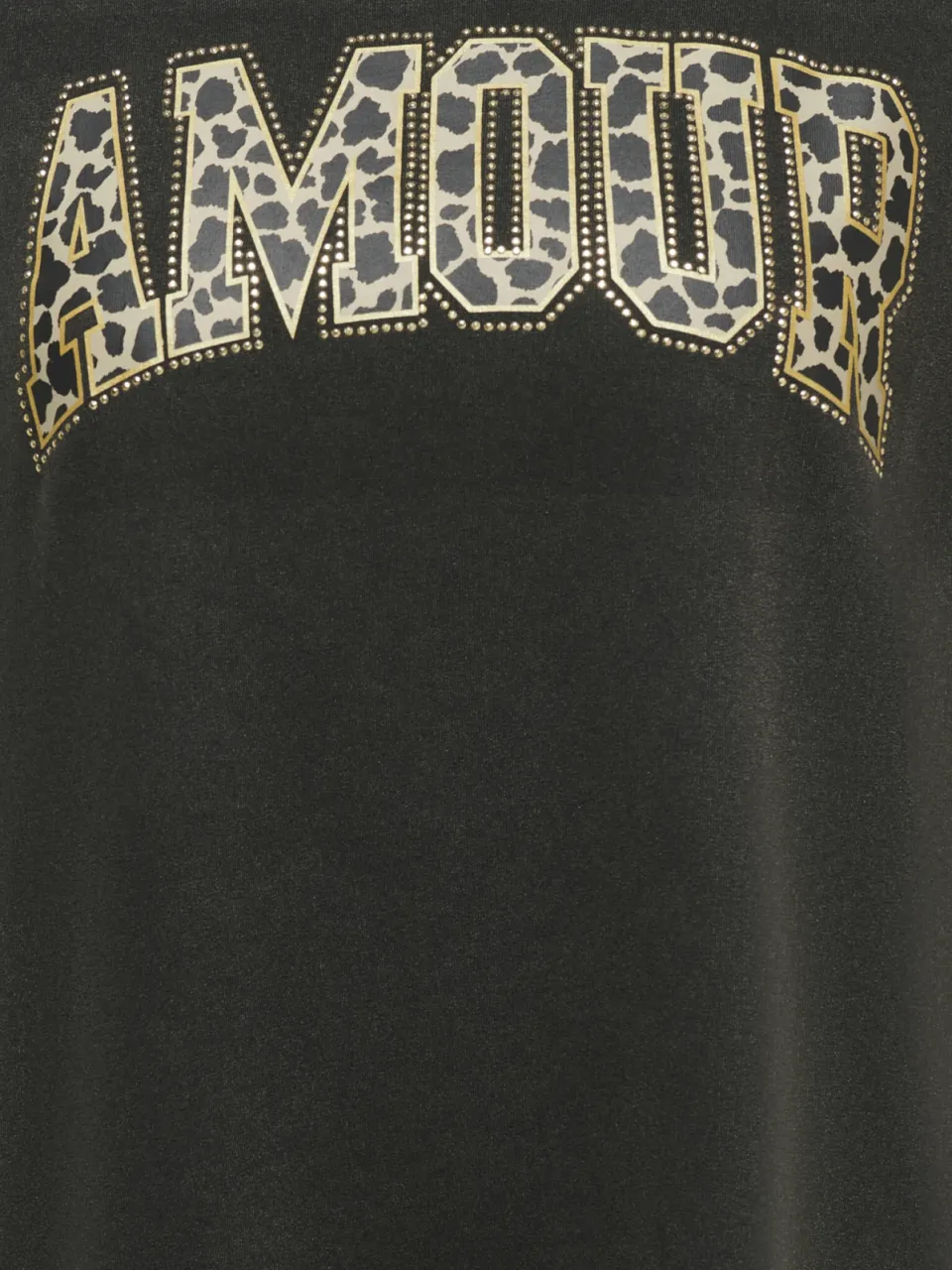 Only Carmakoma korte T-shirtjurk Plus Size met strass-steentjes en tekst - zwart, foto 5