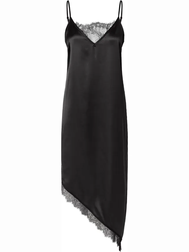 Pieces maxi-jurk PCEVY SATIJN Black1