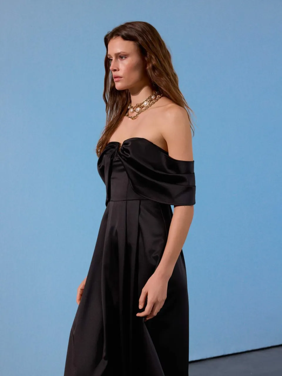 Trendyol TRENDYOLMİLLA Dames Zwart Effen Maxi Mouwloos Skater Avond & Gala Jurk, foto 2