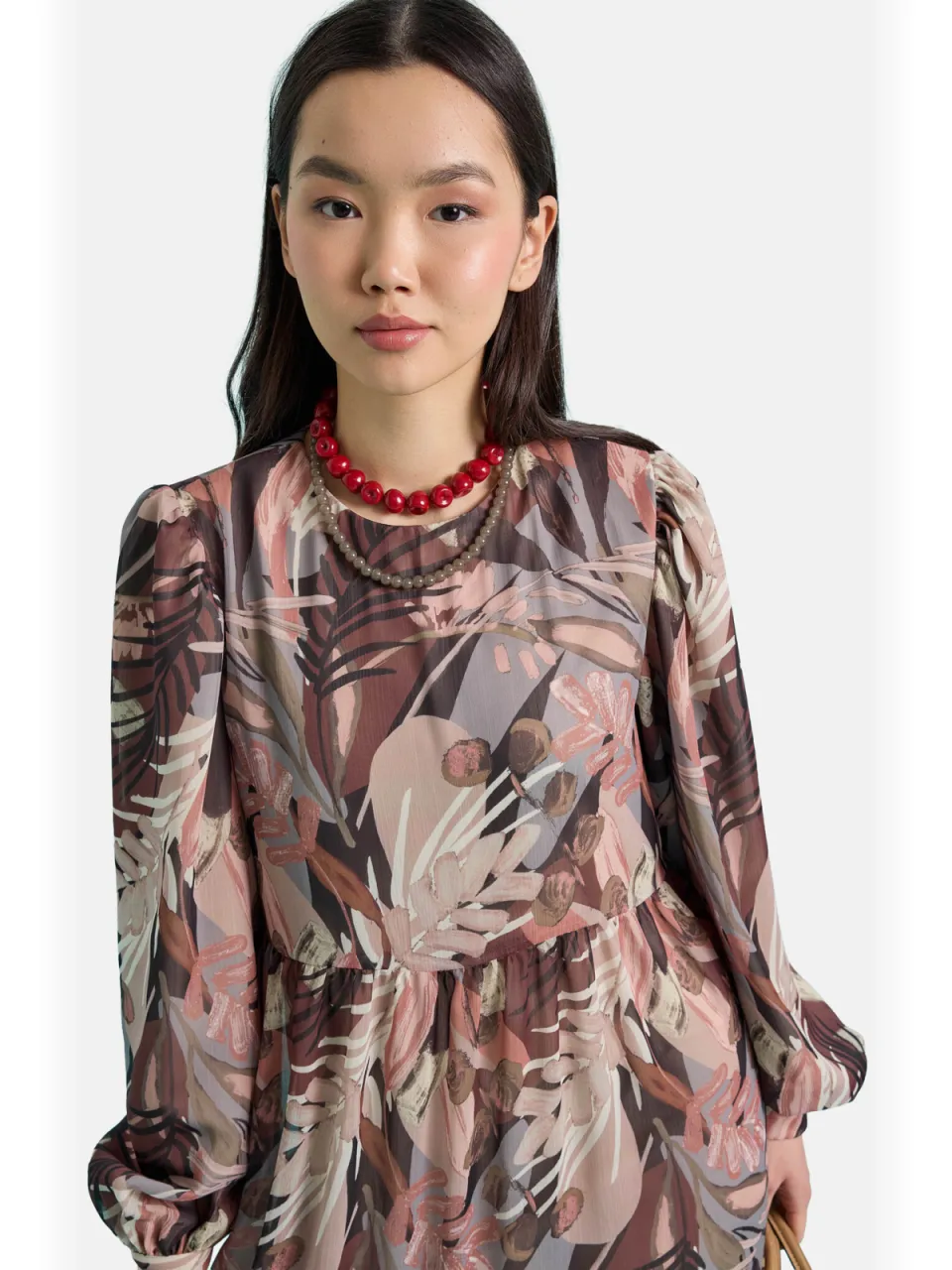 Modest Dress Benin bruin, foto 2