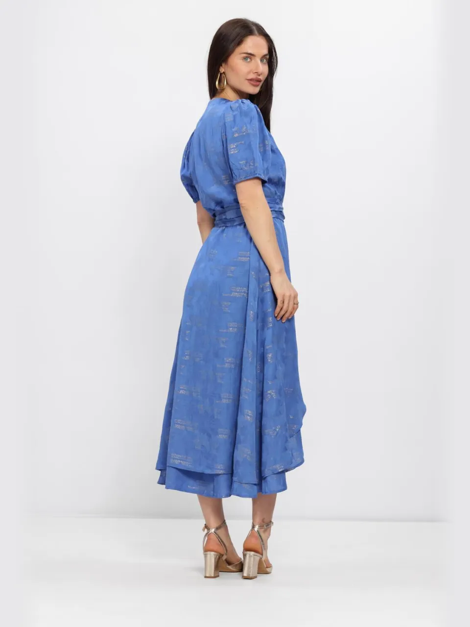 Freebird Dames Jurken F-wv-jac-flow-lurex-26-1 - Blauw, foto 3