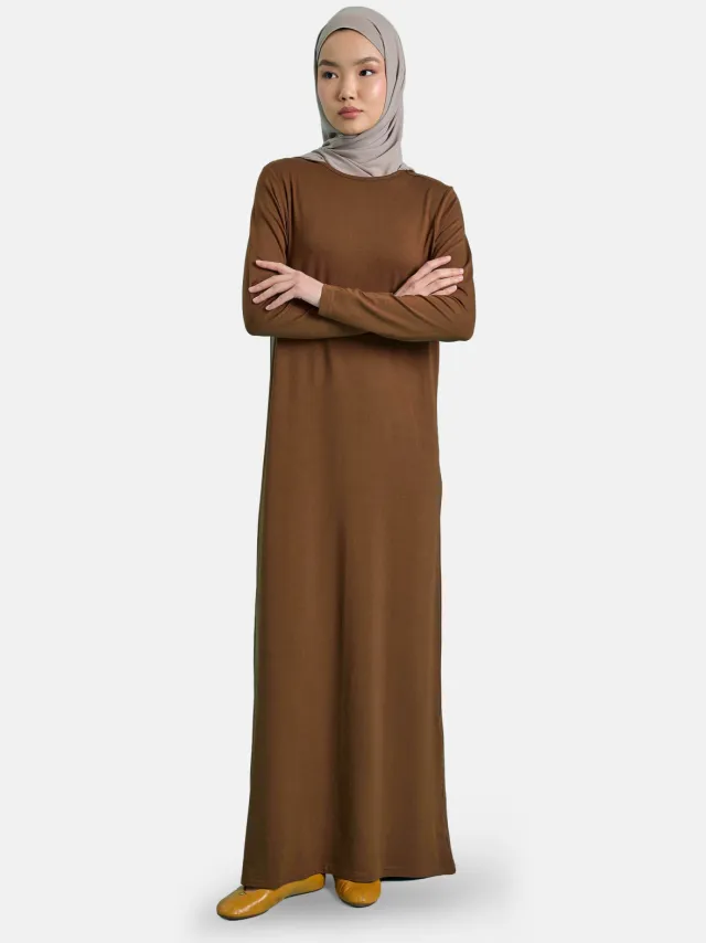 Benin Modest Dress Benin Chocoladebruin