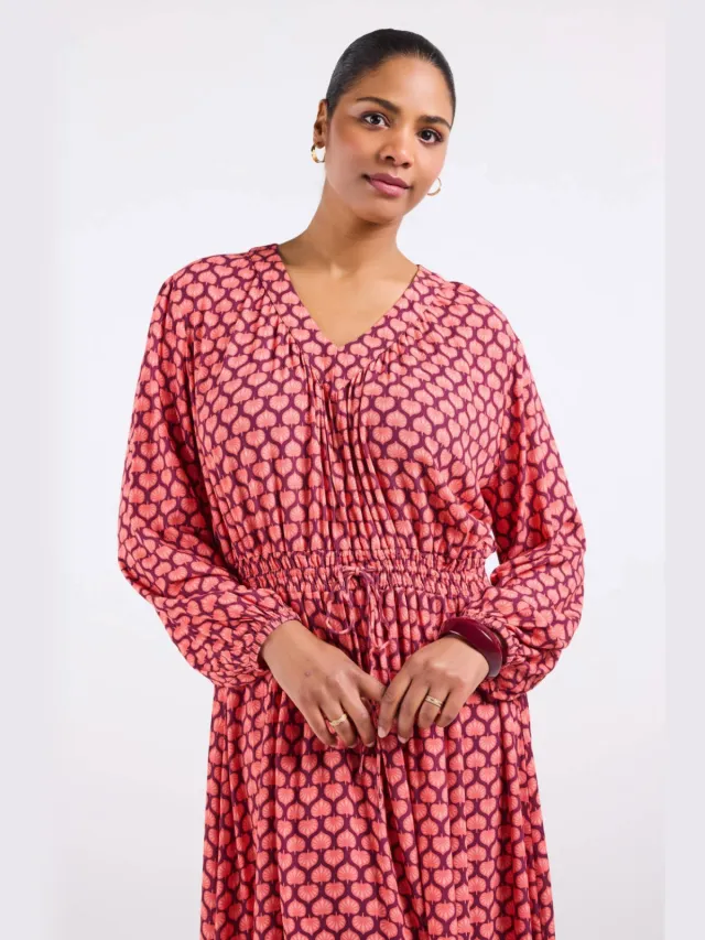 Didi maxi jurk met print - roze, foto 4