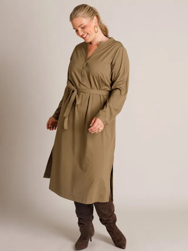 Yest Curve YCTifani Dresses - Grey Olive - maat 3(52)