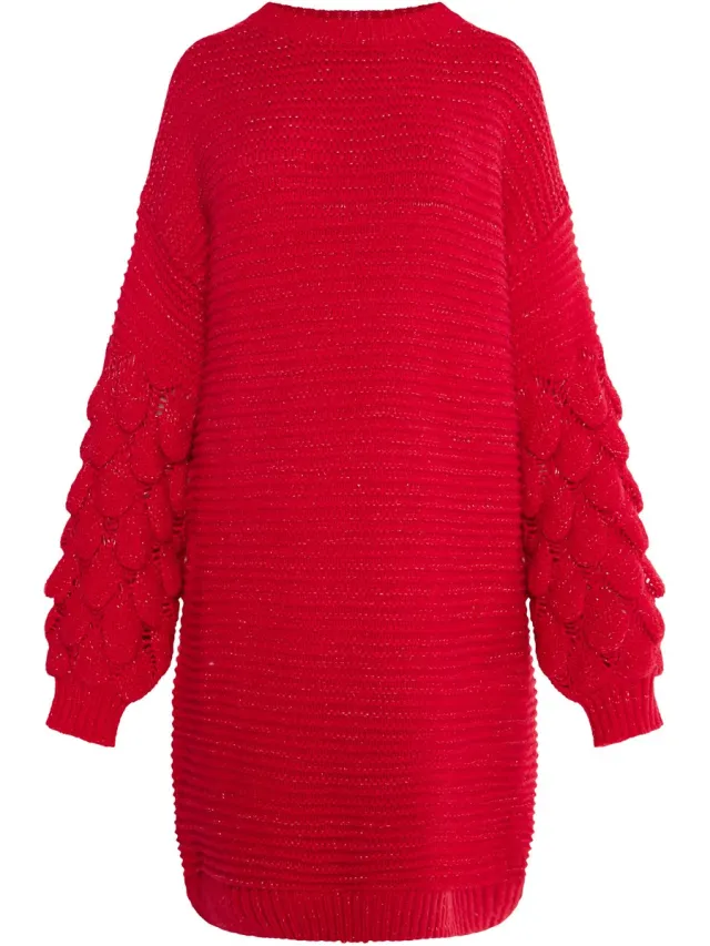 IZIA Gebreide jurk rood
