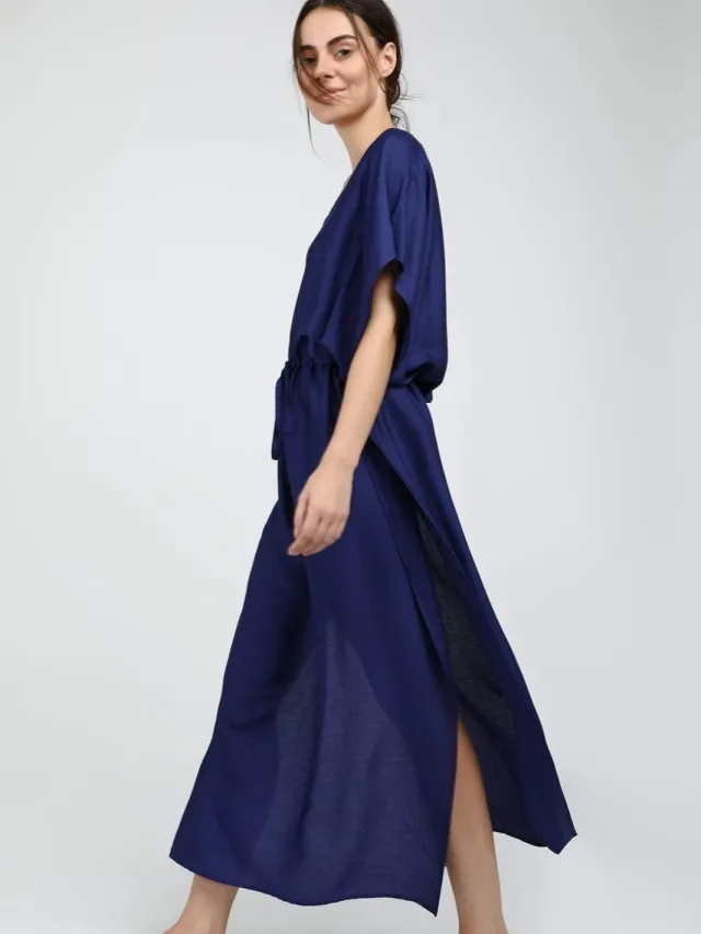 Neu Nomads dames vegan Kaftan Jurk Capri Lapisblauw extra donkerblauw, foto 2