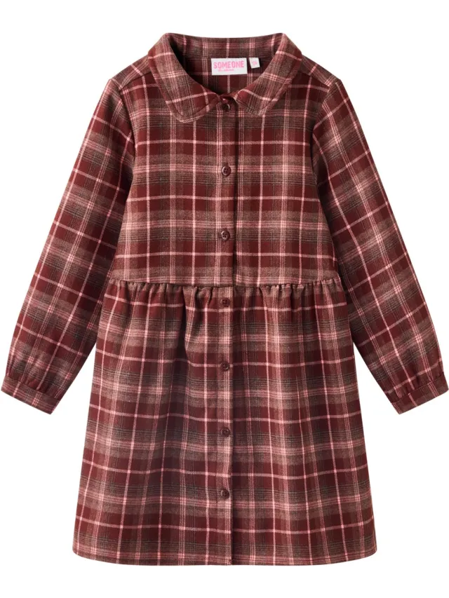 Someone MAGALI-SG-52-A Meisjes Jurk - MEDIUM BORDEAUX