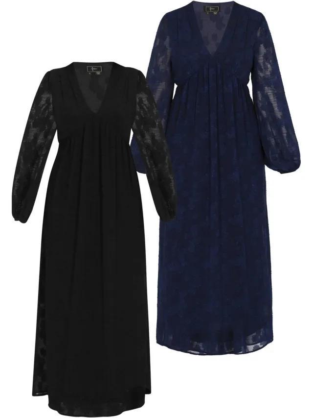 Mo dress 2-Pack Zwart marine