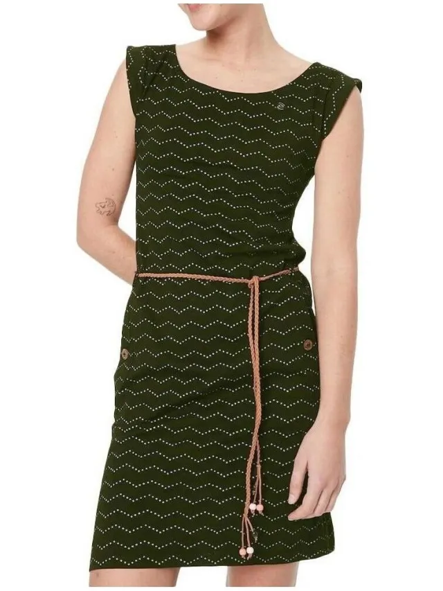 Ragwear Korte Jurk Ragwear Zig Zag Groen