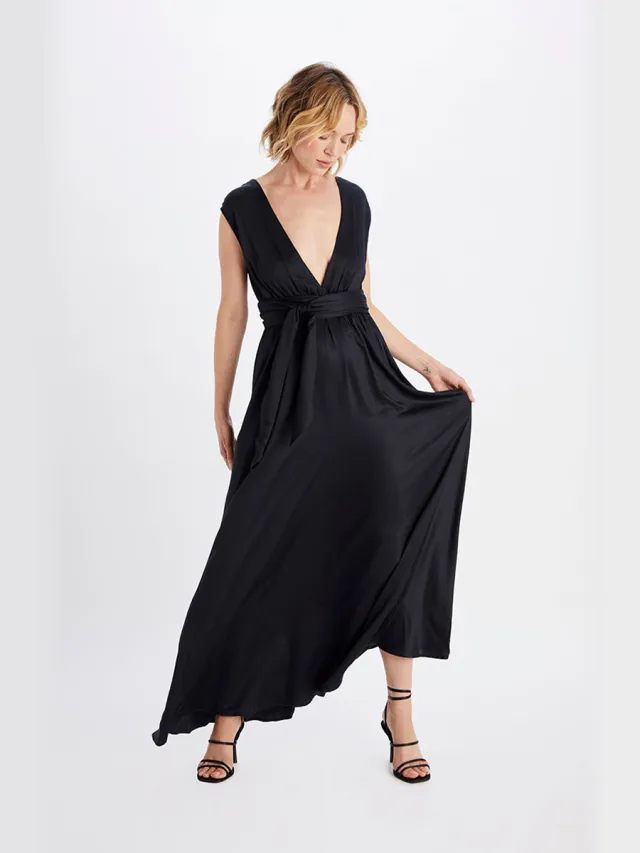 Neu Nomads dames vegan Jurk Grace Zwart