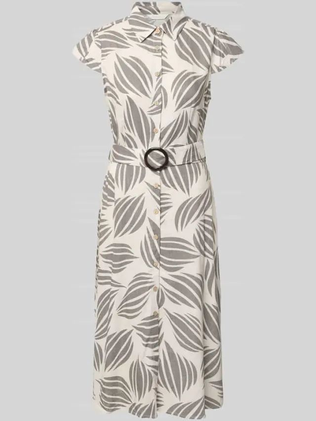 Apricot Midijurk van viscosemix met linnengehalte zand, foto 2