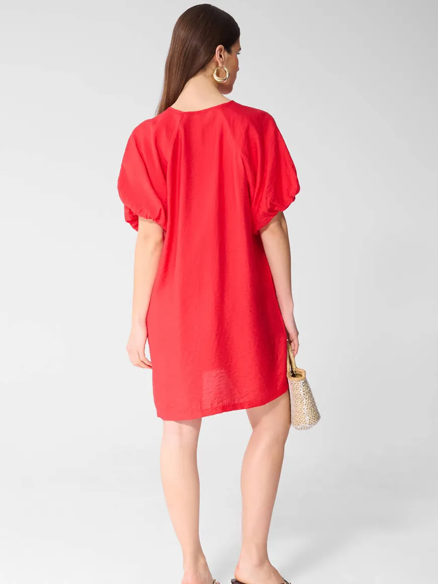 Shoeby v-hals zomerjurk - rood, foto 6