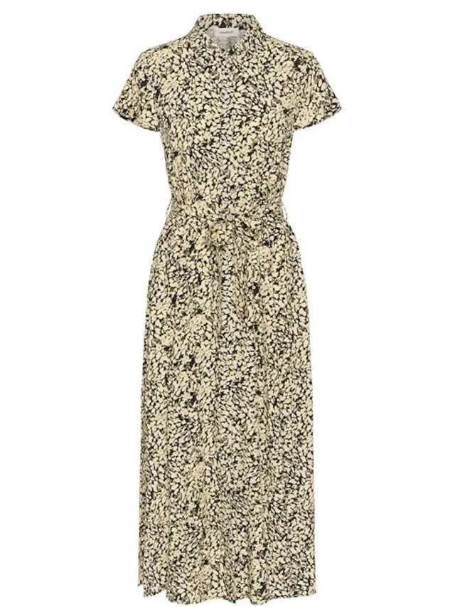 SOAKED IN LUXURY Maxi-jurk voor dames Soaked in Luxury Naya sandshell stroke print
