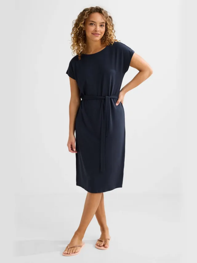 BEACHWAVE jurk donkerblauw