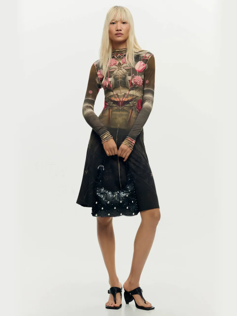 Desigual midi jurk zwart, foto 3