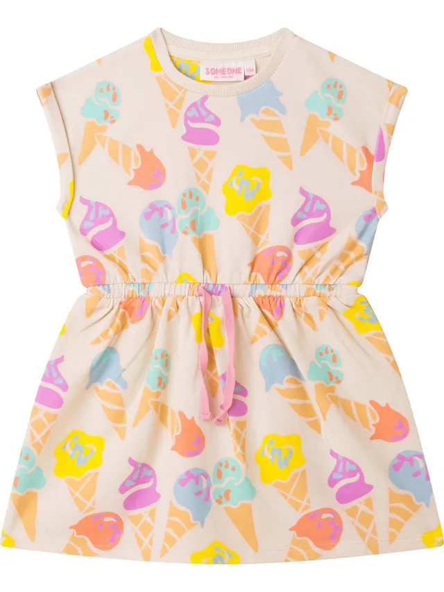 Someone LOU-SG-51-F Meisjes Jurk - ECRU