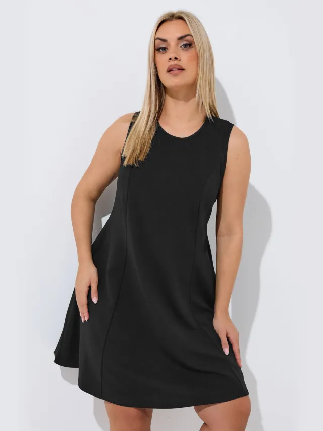 Limited Collection Zwarte Jurk Met Naaddetail-52, foto 2
