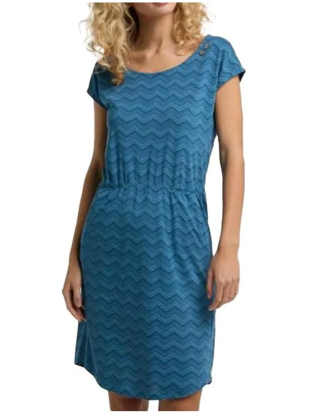 Ragwear Korte Jurk Ragwear Lilithe Chevron Blauw