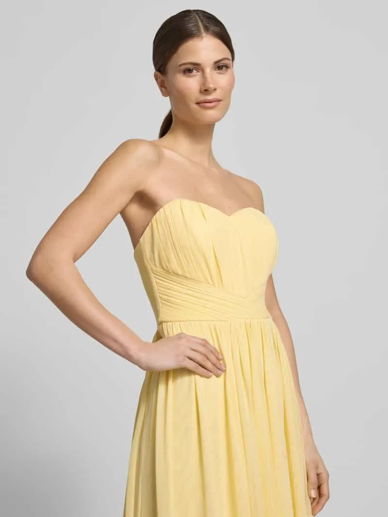 Lipsy Cocktailjurk in off-shoulder-look lichtgeel, foto 4