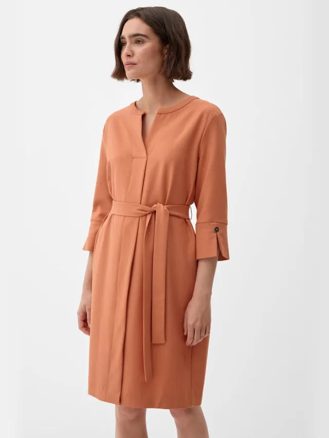 S.Oliver female - Blousejurk met ceintuur amber