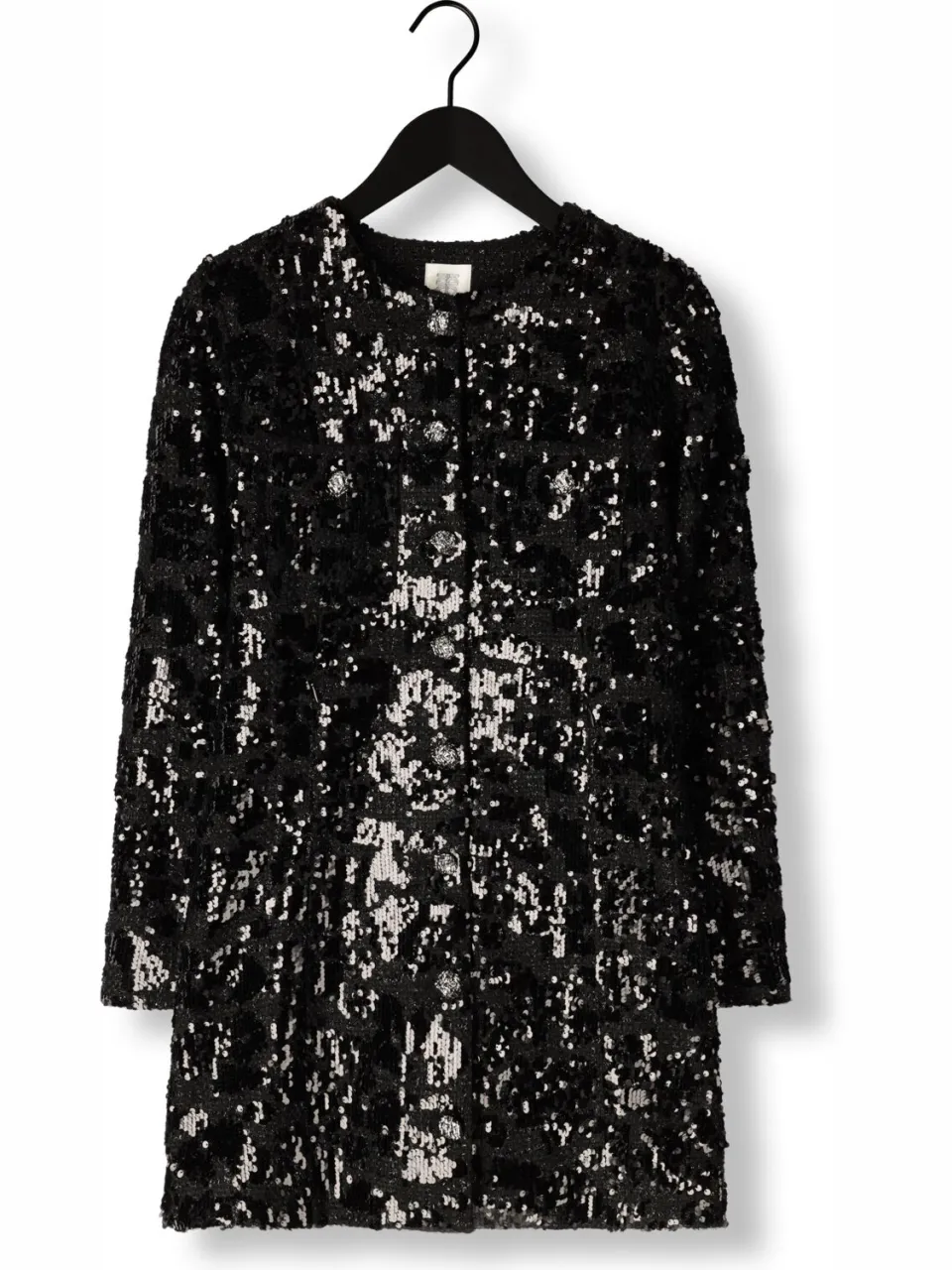 SECOND FEMALE Dames Jurken Flakes Dress - Zwart, foto 2