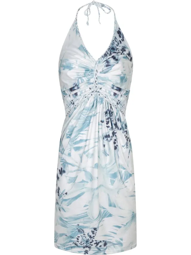 Chic by Lirette Korte halter jurk Contadora - Sage blue Champagne