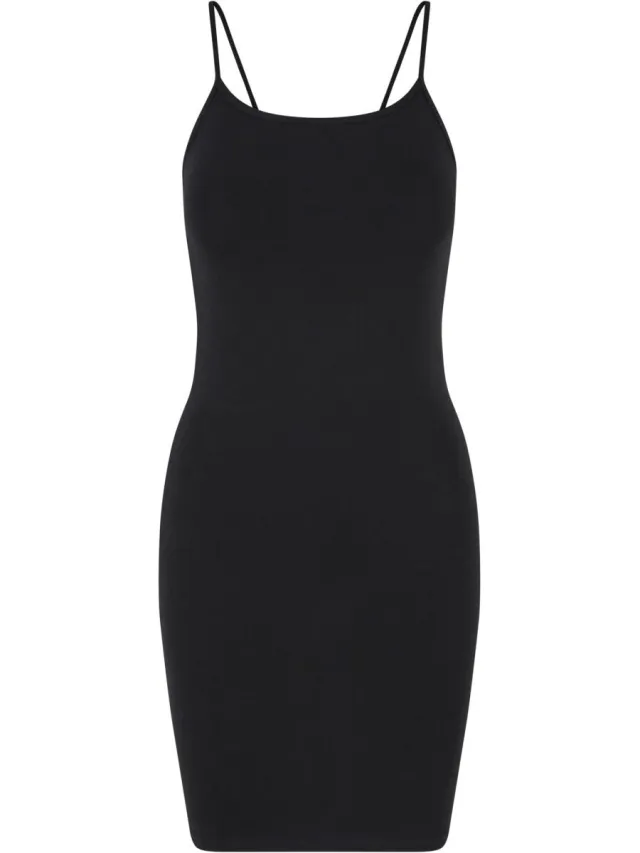 Urban Classics Stretch Jersey Slim Dames Mini-jurk - zwart
