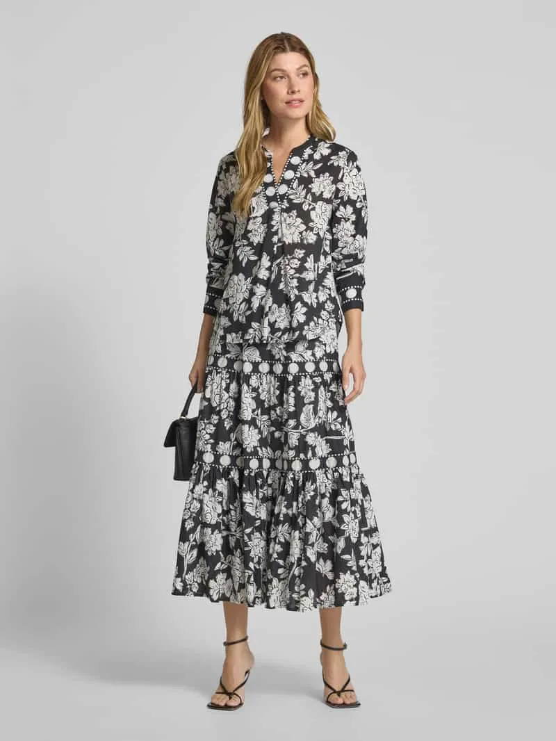 Emily Van den Bergh Blouseshirt met V-hals BLACK