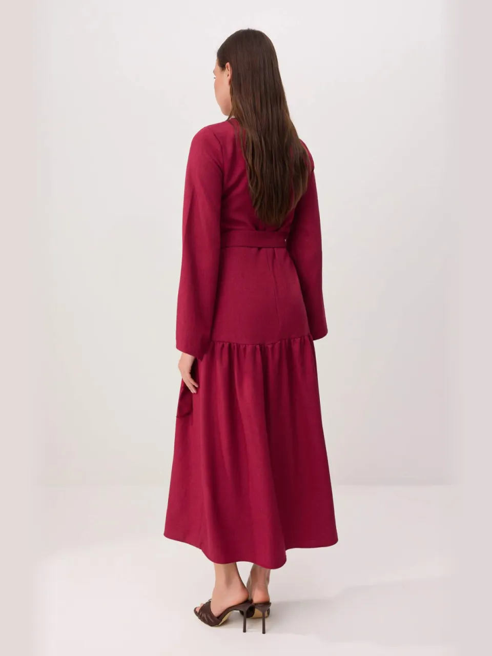 Trendyol Modest Dames Paars Effen Maxi Lang Casual A-lijn Modest Jurken, foto 2